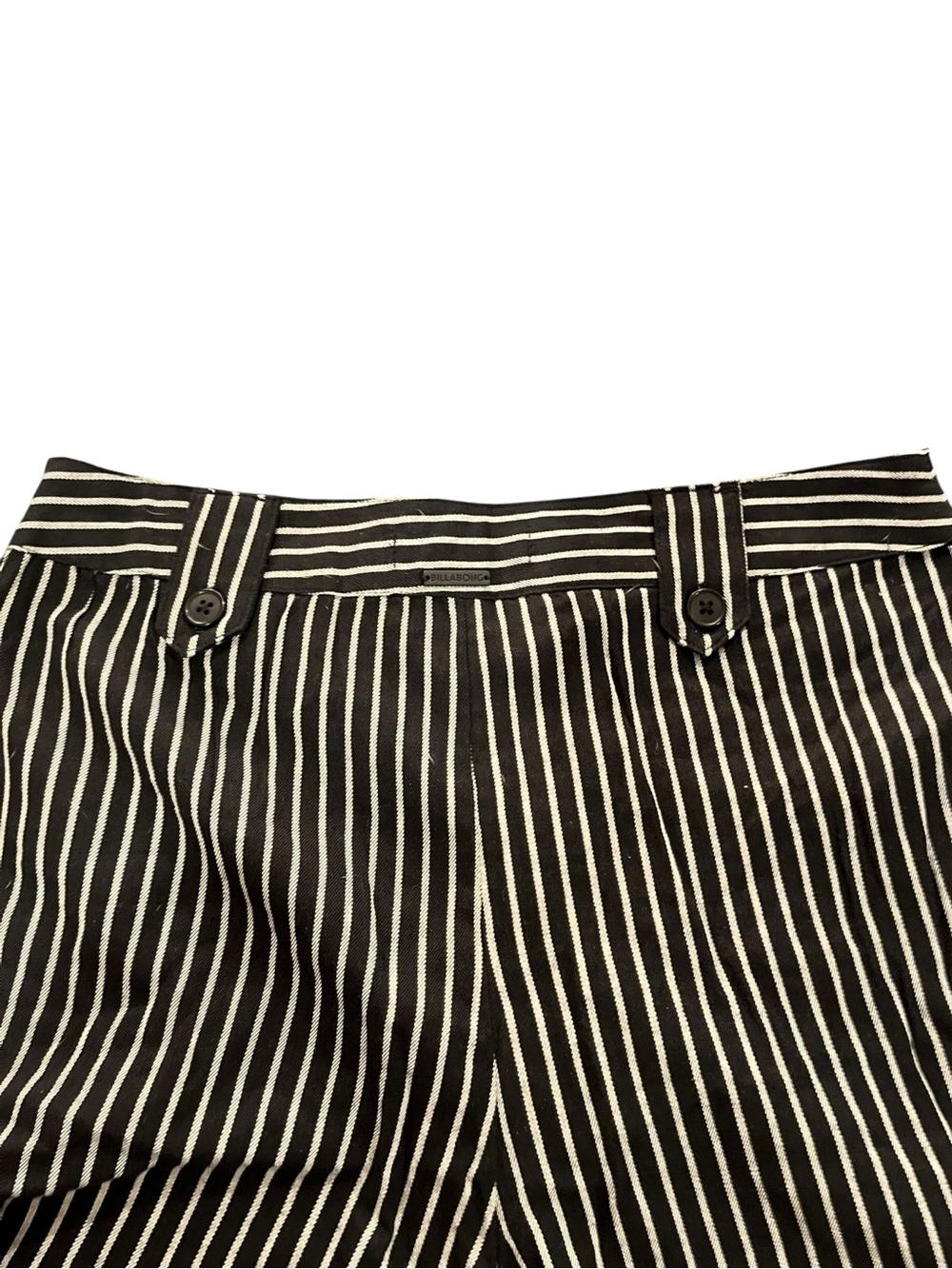 Billabong Black and White Vertical-Stripe Pants NWT - Picture 3 of 12